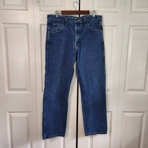 Wrangler Rugged Wear Mens Blue Straight Leg Jeans 1035001AN 36x32 Medium Wash